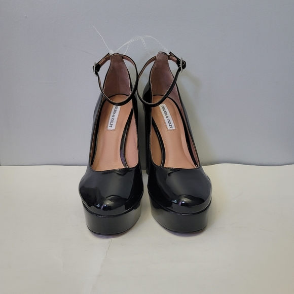 Chelsea & Violet Mia Patent Ankle Strap Platform Pumps - Picture 3 of 10